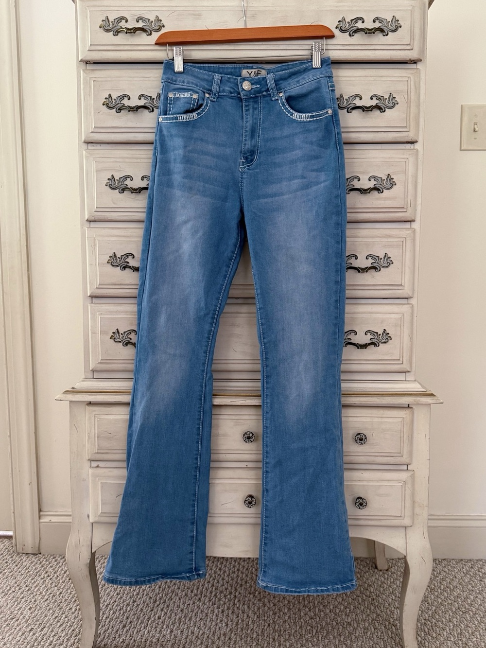 Medium Wash Embellished Bootcut Jeans
